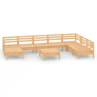 vidaXL set da salotto da giardino 9 pezzi in legno di pino massiccio