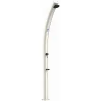 MPC Wheels Doccia solare da giardino da 25 litri con miscelatore e doccia a pedale Emi - Bianco