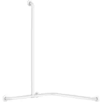 Delabie Corrimano doccia + Br.H.Stg. verticale Basic D32 verniciato a polvere bianco