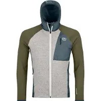 Ortovox Fleece Grid Plus Classic Knit Hoody Giacca in pile Uomo (M, grigio)