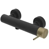 Sapho Miscelatore per doccia ULTRASAN, nero opaco/oro opaco