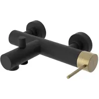 Sapho Miscelatore per vasca ULTRASAN, nero opaco/oro opaco