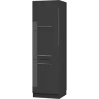 Vicco Mobile cucina dispensa Fame-Line Antracite lucido/Antracite 60 cm, Model 56961