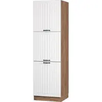 Vicco Mobile cucina dispensa Fame-Line Bianco country/Rovere dorato 60 cm, Model 57234