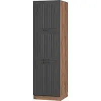 Vicco Mobile cucina dispensa Fame-Line Grigio scuro/Rovere dorato 60 cm, Model 57077