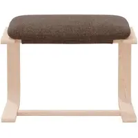 vidaXL Sgabello in tessuto marrone scuro 51x41x40 cm