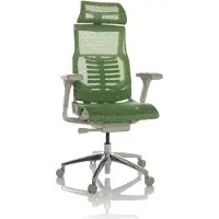 Hjh OFFICE Sedia da ufficio di alta qualità jhjh OFFICE, modello POFIT G GEN2. Sedia ergonomica per scrivania con braccioli, realizzata in tessuto a rete, colore verde. Sedia girevole per ufficio o per la casa