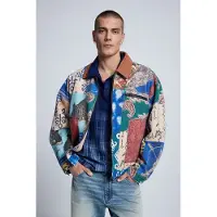 Desigual , Giacca Patchwork, Uomo, Cotone, Bianco, S