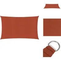 vidaXL Tenda da sole 160 g/m² rosso terracotta 2x5 m HDPE - Ombrelloni e tende da sole