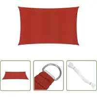 The Living Store Tenda da sole 160 g/m² Rosso 5x6 m HDPE