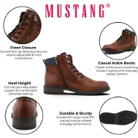 Mustang Stivale stringato cognac