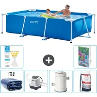 Intex Piscina fuori terra rettangolare - 260x160x65 cm - composta da 5 elementi, modello S155