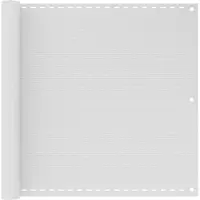 vidaXL Schermo privacy per balconi HDPE 90x400 cm bianco