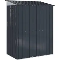 VD Home Furnishing Capannoni da giardino antracite 137 x 81 x 180 cm in metallo