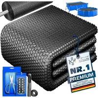 Kesser Telo solare per piscina, spessore 120µm, tagliabile, per riscaldamento della piscina, completo di forbici, pinza per fori e occhielli