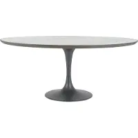 Signature - Tavolo da pranzo ovale in marmo bianco L180 cm - TULIPE