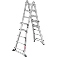 Hailo Scala multifunzione in alluminio Master M100, con 4 sezioni da 5 gradini ciascuna