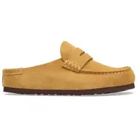 Birkenstock per donna. 1033127 Mocassini in Pelle Naples Wrapped (Vestibilità Stretta) senape (37), Basso, Camoscio, Nessuno, Casual