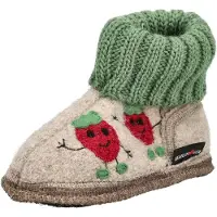 Haflinger Kid's Hüttenschuh Erdbeere Pantofole Bambini (24, beige)