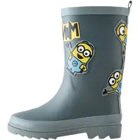 Next Stivale di gomma 'Minions' giallo / grigio scuro / nero / bianco