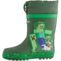 Next Stivale di gomma 'Minecraft' navy / verde erba / verde chiaro / verde scuro