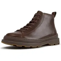 Camper Stivaletti stringati Brutus+ in pelle liscia con suola in gomma