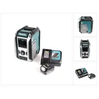Makita Radio da cantiere a batteria DMR 115 RG1 12 V - 18 V Bluetooth DAB+ IP65 - + 1 batteria da 6,0 Ah + caricabatterie
