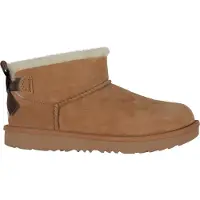 Ugg unisex per bambino. 1185920K Stivaletti in Pelle Ultra Mini Bailey Bow marroni (35), Marrone, Basso, Nessuno, Casual, moda per bambini