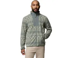 Columbia Sequoia Grove II Full Zip Printed Fleece Giacca in pile Uomo (XXL, grigio)