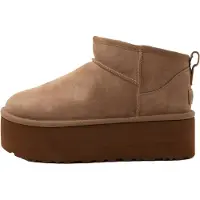 Ugg per donna. 1135092 Stivaletti in Pelle Classic Ultra Mini Platform marrone (38), 3 a 5cm, Nessuno, Casual