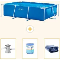 Intex Piscina fuori terra rettangolare - 260x160x65 cm - composta da 4 parti - modello S21250