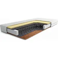 Furnlux Classic FURNLUX Materasso a molle Pollo Bianco 120x200cm / Hauptfarbe: Weiß / Dimensioni: 120 x 200 x 15 cm