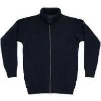 Devold Nansen Wool Cardigan Pullover di lana (M, blu/nero)