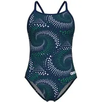 Arena Women's Fireflow Swimsuit Lightdrop Back Costume intero Donna (44, blu)
