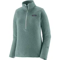 Patagonia - Pile con cerniera, effetto goffrato e asciugatura rapida - W's R1 Air Zip Neck Blue Sage per Donne in Poliestere Riciclato - Taglia L