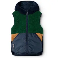 Liewood Kid's Diana Reversible Vest Gilet in pile Bambini (104, blu)