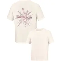 Salomon Shkout Core Short Sleeve Tee GFX Maglia da corsa Uomo (S, bianco)