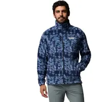 Columbia Steens Mountain Printed Jacket Giacca in pile Uomo (S, blu)