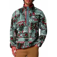 Columbia - Pile stampata con mezza chiusura a scatto - Helvetia II Printed Half Snap Fleece Sedona Sage Geomix per Uomo - Taglia XS - Blu