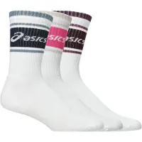 Asics unisex. 3033C295 Pack 3 Calzini Logo Crew bianco (L), Homewear, Sportivo, Cotone