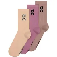 ON Logo Sock High 3-Pack Calze casual (43-46, beige)