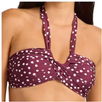Seafolly Women's Dolce Dot Halter Bandeau Parte superiore bikini Donna (34, variopinto)
