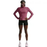 Nike Women's Swift Dri-Fit UV 1/2-Zip Running Top Maglia da corsa Donna (L, rosso)
