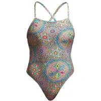 Funkita Women's Tie Me Tight One Piece Costume intero Donna (38, grigio)