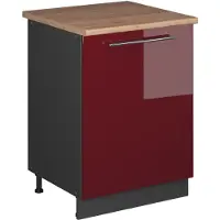 Vicco Mobile lavello cucina Fame-Line Bordeaux lucido/Antracite 60 cm, Model 63417