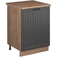 Vicco Mobile lavello cucina Fame-Line Grigio scuro/Rovere dorato 60 cm, Model 63385