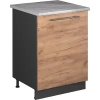Vicco Mobile lavello cucina Fame-Line Rovere dorato/Antracite 60 cm, Model 63426