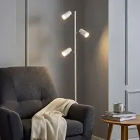 Globo Lighting Lampada da terra, con faretti orientabili, 3 luci, bianca, altezza 154 cm