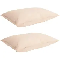 vidaXL Set di lenzuola , 2 pezzi, 135 x 220 cm, in kapok e poliestere, color beige