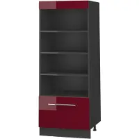 Vicco Scaffale da cucina Fame-Line Bordeaux lucido/Antracite 60 cm, Model 62225